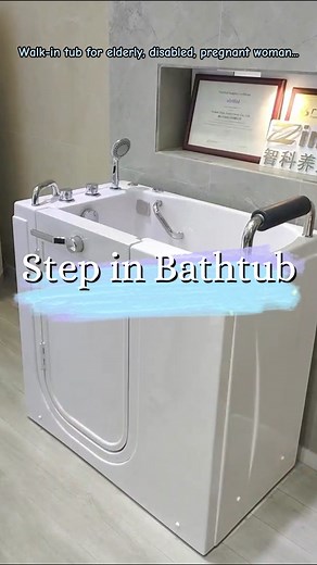 Walk In Tub that helps you easily take a bath, especially for the old person, disabled, pregnant woman...#walkintub #walkinbathtub #accessibletub #accessiblebathtub #disabledtub #disabledbathtub #oldpeoplebathtub #elderlybathtub #elderbathtub #seniorcarebathtub #safestepwalkinbath #safestepwalkintub #bathtub #bath #tub #bathroom