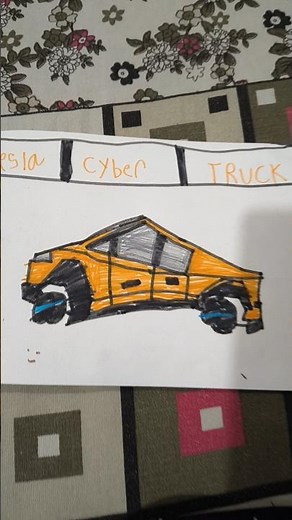 Tesla cyber truck drawing by vedhas jain #automobile #tesla #drawing #cardrawing #cybertruck