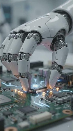Robot Building a Future Computer! 🤖⚙️ #Shorts