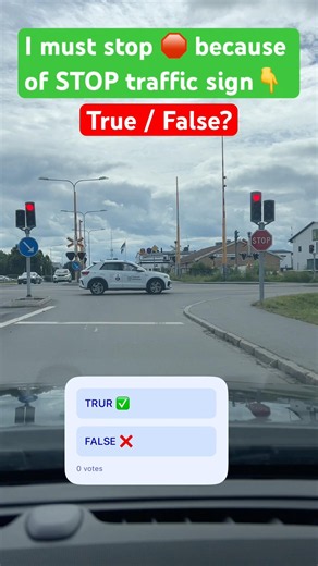✋You must Stop 🛑 here because of STOP sign?