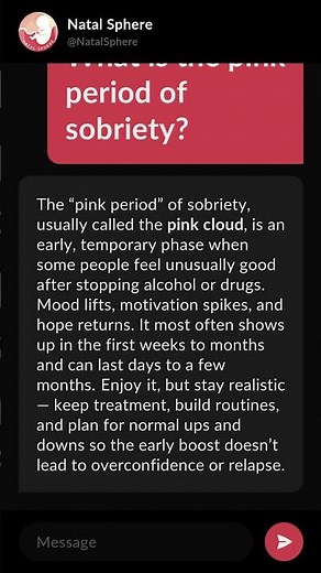 What is the pink period of sobriety?