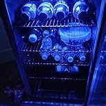 Beverage Refrigerator Cooler, 126 Can Mini Fridge with Glass Door for Wine, Soda Beer, Beverage Cooler for Home, Bar, Office with Adjustable Removable Shelves, Black