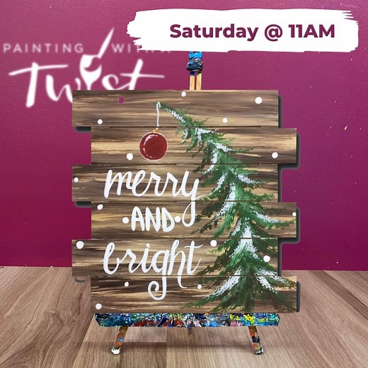 Get festively creative this week! Socialize, sip, & create fun holiday artwork! https://www.paintingwithatwist.com/studio/springfield/calendar/ | Painting with a Twist
