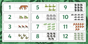 * NEW * Jungle-Themed 1 to 12 Counting Matching Puzzle