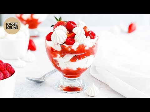 ETON MESS RECIPE | STRAWBERRY & RASPBERRY ETON MESS | LEARN HOW TO MAKE PERFECT MERINGUES
