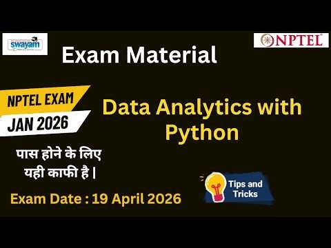 Data Analytics with Python Exam Study Material | NPTEL JAN 2026 Preparation