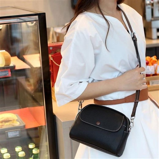 Leather Crossbody Bag for Women, Multi-compartment Genuine Leather Shoulder Purse, Casual Outing & Gift for Her - Etsy