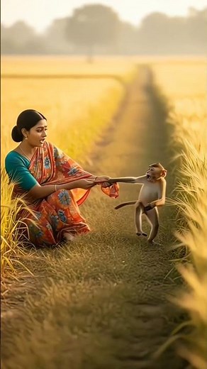 Kind Woman Saves Heartbroken Mother Monkey’s Baby Trapped in a Cage #humanity #rescue #monkey