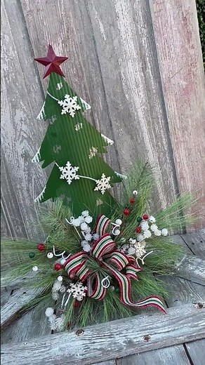 Snowflake Christmas Tree Arrangement Kit | DIY Winter Centerpiece Tutorial