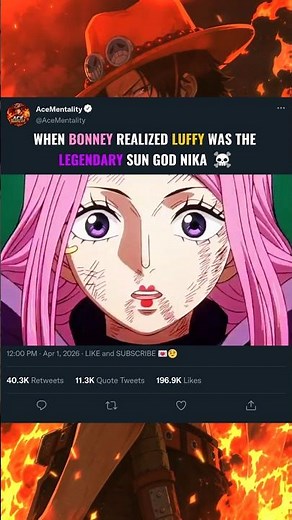 The Moment Bonney Realized Luffy Was the Sun God Nika! 🔥 #onepiece #luffy