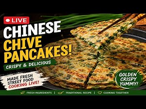 Crispy Chinese Chive Pancakes Made Fresh | Traditional Street Food Live