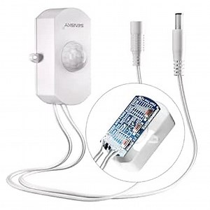 SENSKY BS010BW DC 12v to 24v 3A Mini Dimmable Pir Motion Sensor Switch Occupancy Sensor Switch for DIY LED Lighting,Kitchen Cabinet(White)