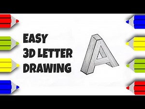 How to Draw the 3D Letter A in Style | Easy 3D Drawing Tutorial