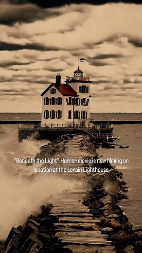 Flew the drone out to the set of “Beneath the light” at the Lorain Lighthouse today. The lighthouse has been modified to appear run down for the movie. @beneaththelightmovie is being produced by John Baumgartner - who grew up in Lorain Ohio before moving to LA | Lance Aerial Media