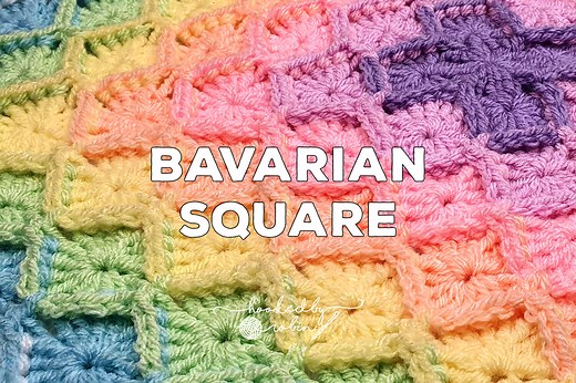 Crochet Bavarian Stitch Square Written Pattern — Hooked by Robin