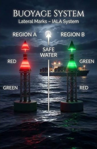 🚨 **IALA Buoyage System: Lateral Marks for Safe Navigation**
