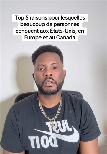 Top 5 raisons pour lesquelles beaucoup de personnes échouent aux États-Unis, en Europe et au Canada . Beaucoup de personnes rêvent des États-Unis, de l’Europe et du Canada, convaincues que le succès y est garanti. Pourtant, la réalité est souvent très différente. Dans cette vidéo, je parle de 5 vérités que peu de gens acceptent d’entendre, mais qui expliquent pourquoi beaucoup n’arrivent pas à s’en sortir malgré les opportunités. Ce n’est pas une question de chance. Ce n’est pas une question d’o