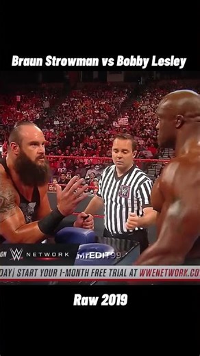 Braun Strowman vs Bobby Lesley Arm wrestling match #viral #wweraw