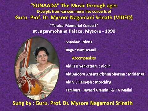 Dr.Nagamani Srinath-Live Video Concert-Shankari Ninne-Pantuvarali-Jaganmohana Palace Mysore-1990