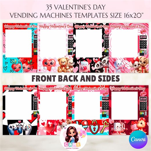 Valentine's Day Vending Machine Template | Vending Machine for Valentine's Day | Editable Valentine's Day Theme Vending Machine Template | - Etsy Canada