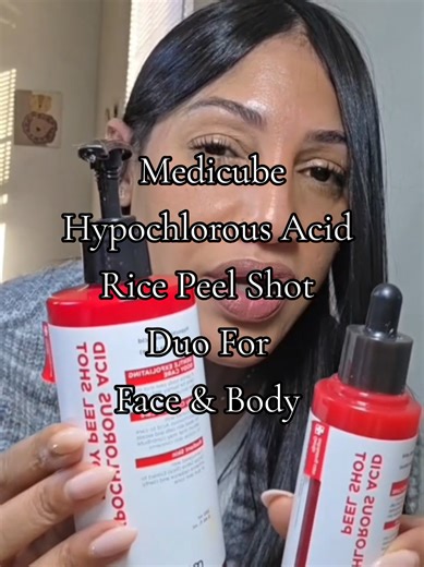 Medicube. Hypochlorous Acid Rice Peel Shot Duo For Face & Body | Gentle Exfoliating Serum for Dead Skin Cells & Pore Care, Blackheads & Excess Sebum Control | Rice Extract, Hypochlorous, Panthenol for Hydrating & Smoothing Care
