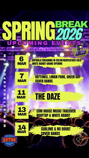 Spring Break 2026 in Downtown Corpus Christi, Texas