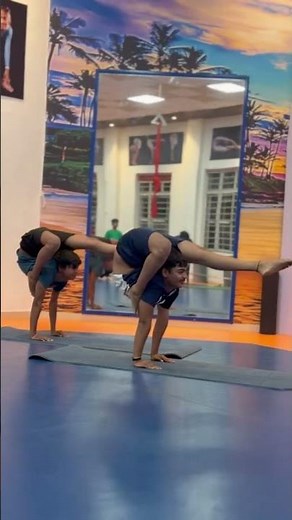 Day 9 “Duo Standing Backbend Flow 🔥 Insane Yoga Flexibility Challenge!”#duoyoga #yogachallenge #yoga