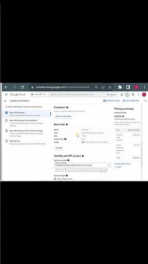 Create linux VM in GCP