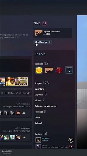 🔴 Como OCULTAR las HORAS JUGADAS en STEAM ❌ Oculta LOGROS, lista de deseados y mas #Shorts