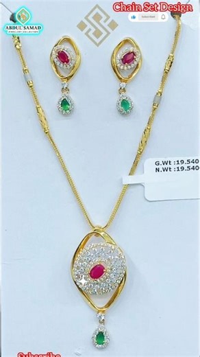 Chain Set Design ll Chain Seth With Eartops #new #gold #jewellery #shorts #reel