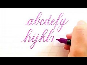How to write the alphabet in faux calligraphy (real-time practice)