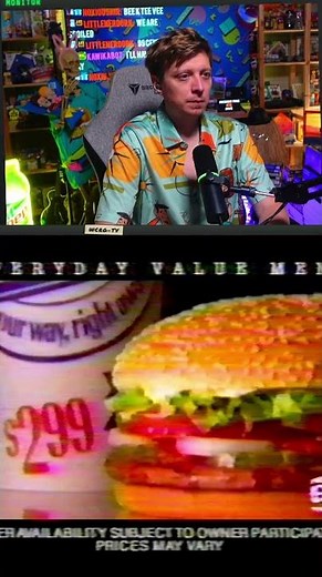 Burger King BK TeeVee Value Menu 1998