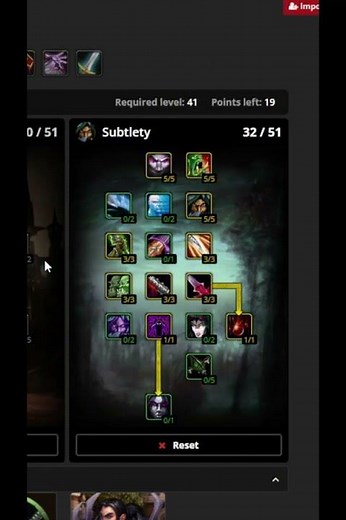 WoW Classic Subtlety Rogue Talents #gaming #wowclassic #pc #game #guide