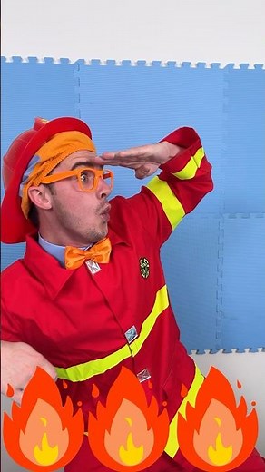 Firefighter Blippi Saves the Day! Spin the Wheel Costume Challenge! #shorts