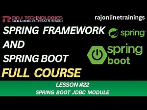 Spring Framework and Spring Boot FULL COURSE | Spring Boot JDBC Module