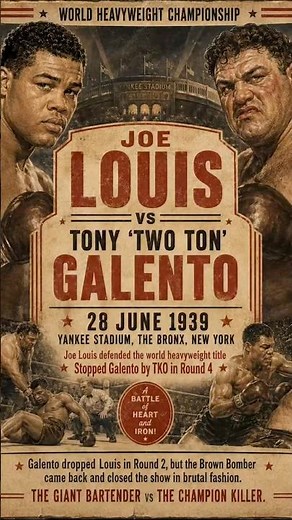 28 июня 1939 — Joe Louis vs Tony Galento. Yankee Stadium, The Bronx, New York.