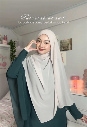 Tutorial Shawl Simple dan Menarik