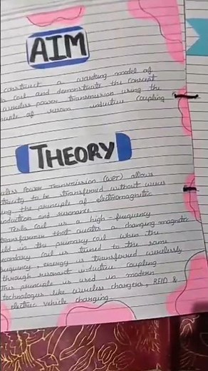 wireless power transmission Physics project file Class 12th #shorts #ytshorts #trending #project