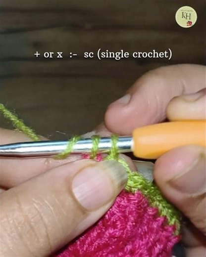 1. Single Crochet | Crochet Stitches with symbols #knottyhands #crochet #crocheting #crochettutorial
