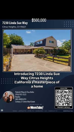Mark Teran | Mortgage Advisor NMLS # 285538 on Instagram: "Check out my narrated video on 7230 Linda Sue Way, Citrus Heights, CA 95621 For price and details visit: https://movetube.ai/property/card/138464 List with me and I'll showcase your home on TV! #MoveTube#MoveTube #Roku #AmazonFireTV #AppleTV SamsungTV LGTv RealEstate HomeForSale HouseHunting YourNewHome RealEstateVideo ListingTrailer"
