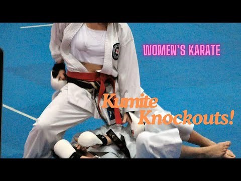 Women's karate: kumite, knockouts