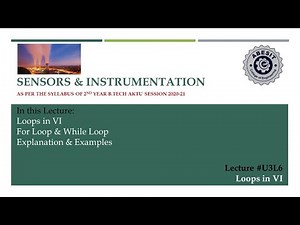U3L6 Loops in Virtual Instrumentation: LabVIEW