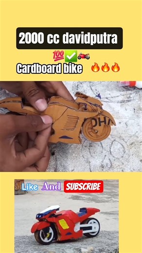 diy cardboard bike #diy #2000cc #davidputra