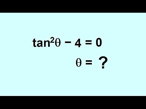 PreCalculus - Trigonometry: Trig Identities (47 of 57) Solve tan^2(theta)-4=0, theta=?