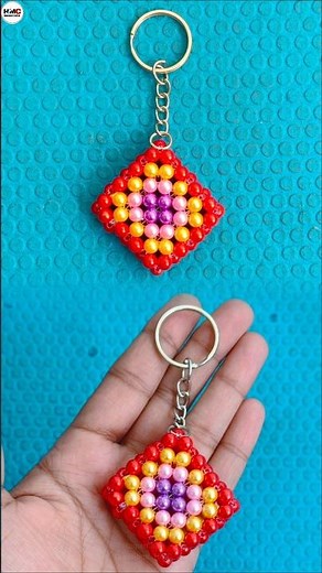 Beaded Keychain DIY #diy #craft #handmade#easy#keychain #beads #shorts#viral#trending #art #ytshorts