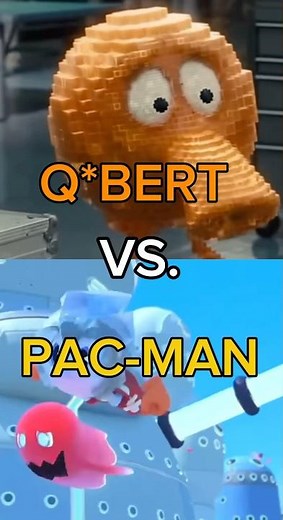 Q*Bert vs. Pac-Man #qbert #pacman