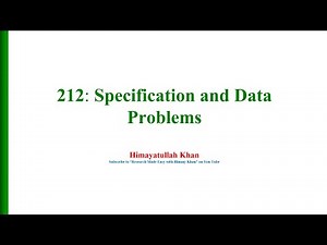 212 Specification Errors and Data Issues
