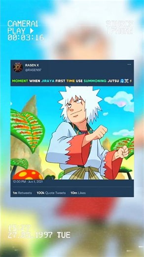 JIRAYA FIRST TIME USE SUMMONING JUTSU 🥶☠️⚡️....