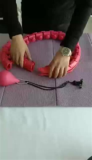 Custom Detachable Hoola Hoops 24 Knots  Fitness Exercise pink Hoops Home Gym Blue Hoola Hoops