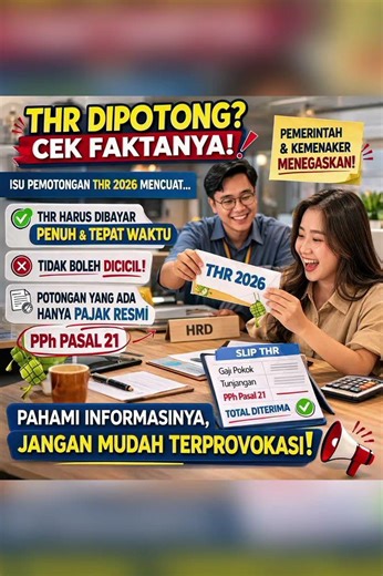 Pemerintah dan Kemenaker Menegaskan THR Harus Di Bayar Penuh & Tepat Waktu